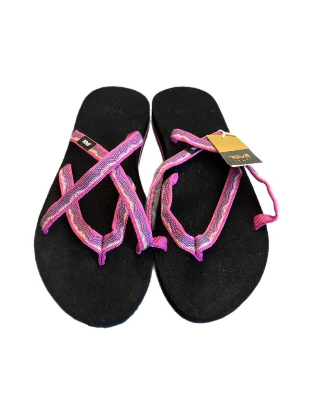 Teva Women's Pink Strappy Flip Sandals size 8
